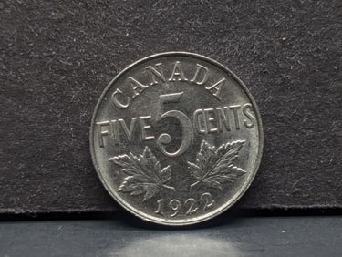 1922 Canada Nickel. Super AU with luster.?