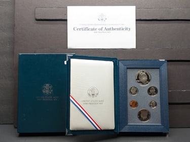 1990-S US Prestige Proof set. Regular coinage plus the Eisenhower commemorative silver dollar.?