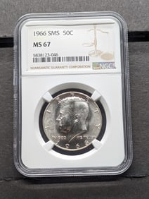 1966 SMS Kennedy Half Dollar - NGC MS67