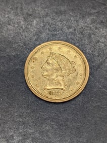 **RARE DATE!! - AU** 1843-O Liberty Head $2.50 GOLD Quarter Eagle