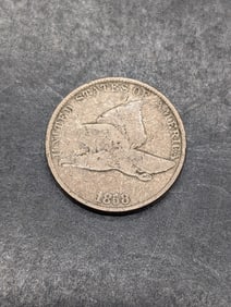 1858 Large Letters Flying Eagle Cent **FINE**