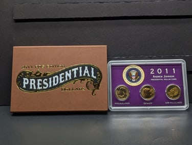2011-P,D&S Andrew Johnson Presidential Dollars in Nice Display