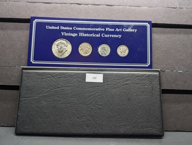 Vintage Historical Coin Collection in Display