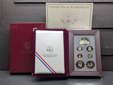 1996-S U.S. Mint Prestige Set in OGP w/ COA - Olympic Rowing & Soccer **KEY DATE**