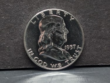 1957 PROOF Franklin Silver Half Dollar