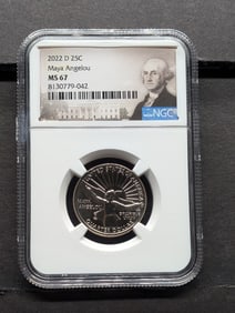 2022-D Maya Angelou Quarter - NGC MS67