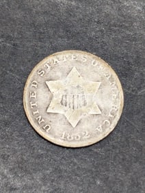 1852 Three Cent Silver **VG**