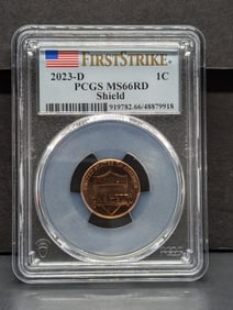 2023-D Lincoln Shield Cent - PCGS MS66 RD *First Strike*