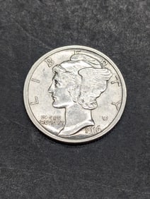 1916 Mercury Silver Dime **AU/UNC**
