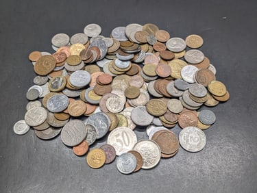 Bag of 1.80 Lbs. of Various Vintage & Modern World Coins