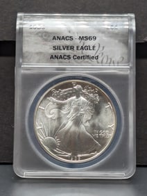 1986 American Silver Eagle - ANACS Cert. MS69
