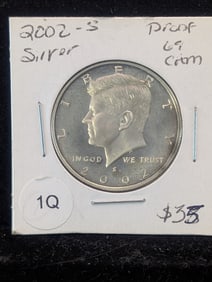 Silver 2002-S Proof Kennedy Half In Proof