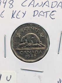 Key Date 1948 Canadian Nickel . Books at $35.?