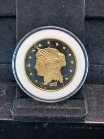 COPY 1877 Large 50 Fifty Dollars Union Gold Plated UNC Coin