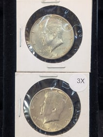 (2) 1964 Silver Kennedy Half Dollars - 90% Silver