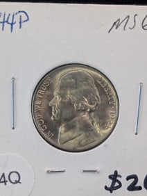 1944-P Silver WWII Nickel MS