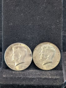 (2 Coins) 1968-D & 1969-D Silver Kennedy Half Dollars - 40% Silver