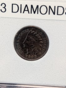 1893 Indian Head Cent, Full Liberty, 3 Diamonds?