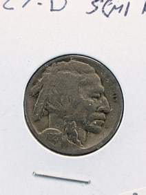 1927-D Semi Key Date Buffalo Nickel.? Lists for $34 in VF.??