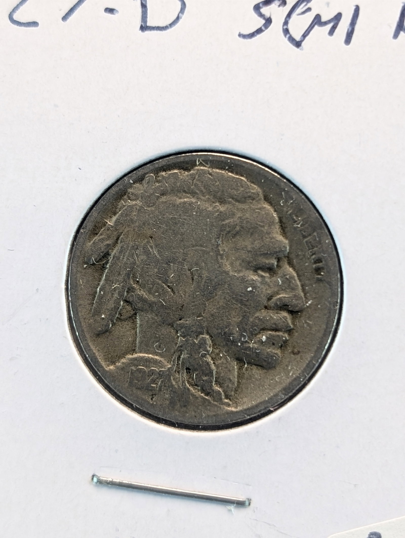 1927-D Semi Key Date Buffalo Nickel.? Lists for $34 in VF.?? (1 of 2)