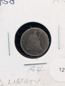 1858 Seated Liberty Half Dime - G4
