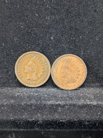 (2 Coins) 1908 & 1909 Indian Head Cents