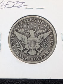 Very Nice Silver 1910 Barber Half In Fine