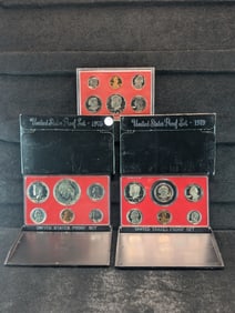 1975-S 1979-S 1980-S United States 6-Coin Proof Sets With Original Gov't Packaging. 18 Coins.