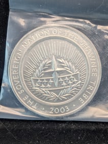 2003 BU Lewis & Clark 999 Fine Silver One Troy Ounce Dollar, Issued by the Sovereign Nation of the