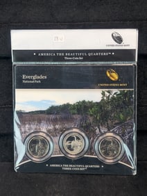 2014 P-D&S Everglades America the Beautiful coin set from Mint. Still Sealed. Books $18.?