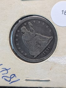 1841-O Seated Liberty Quarter