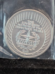 2006 BU Lewis & Clark 999 Fine Silver One Troy Ounce Dollar, Issued by the Sovereign Nation of the