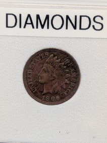 1906 Indian Head Cent, Full Liberty, 4 Diamonds?