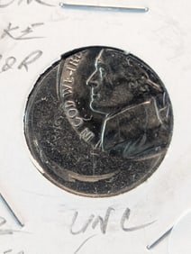 No Date Off Center Strike Error - T-2 Jefferson Nickel