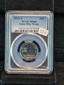 2022-S PCGS MS66 Anna May Wong Woman?s Quarter. Tough S mint business strike. Low Mintage.?