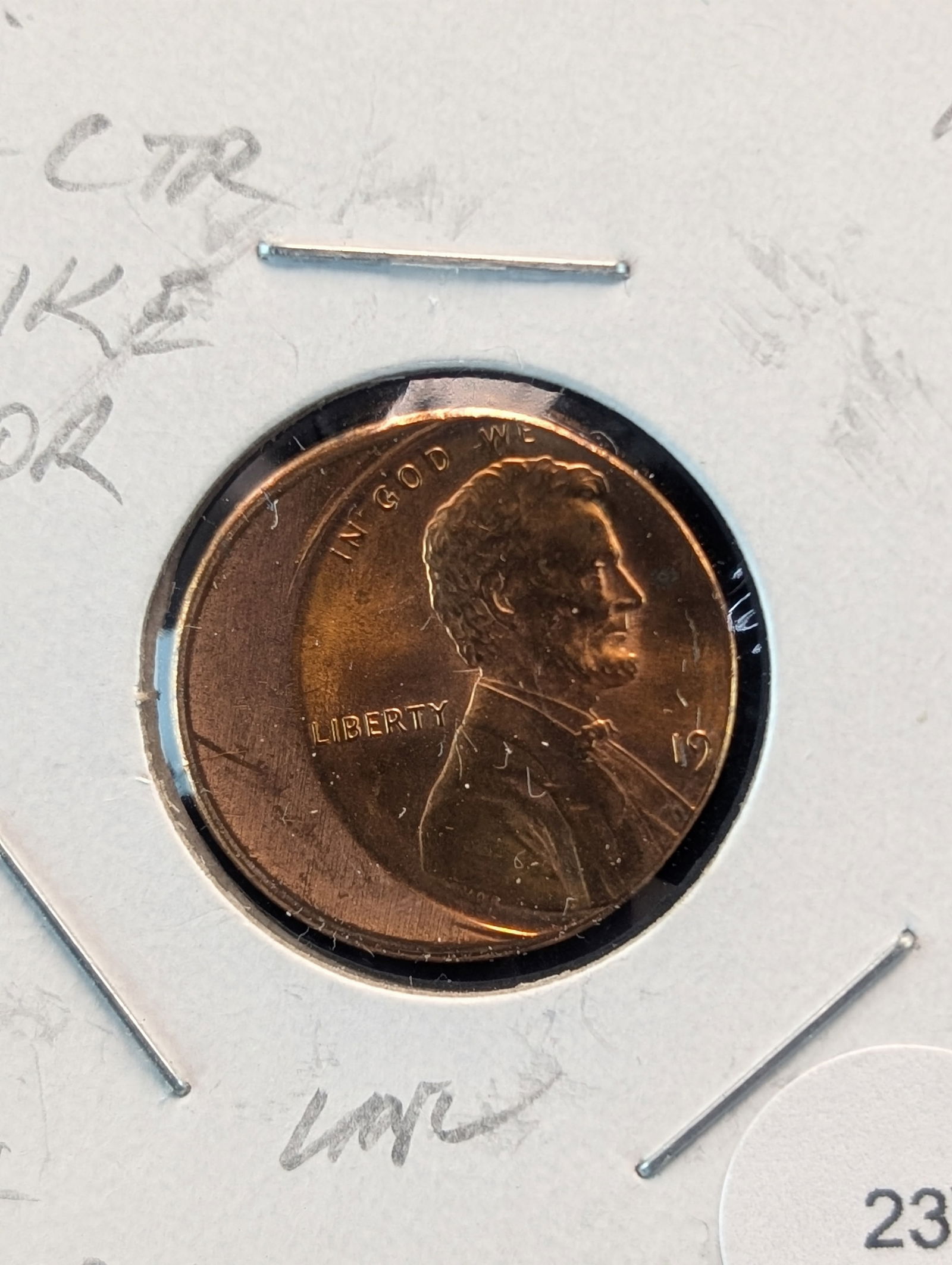 19? Off Center Strike Error - T-4 Lincoln Penny (1 of 2)