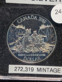 1989 Canada Proof Dollar, 50% Silver, 272,319 Minted?