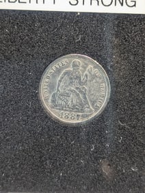 1887 Dime Liberty Seated, Strong Liberty?