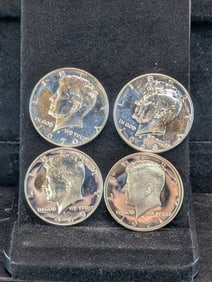1968-S 1969-S 1970-S 1971-S Proof Kennedy Half Dollars.