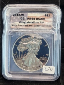 2016W ICG PR69 RARE Congratulations Set Silver Eagle. Very low Mintage coining List is $500 with the
