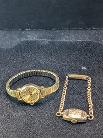 Two Vintage Ladies Watches, Elgin And Timex