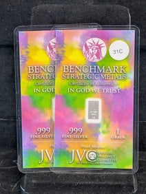 2-.999 Fine Silver, 1 Grain , Wealth you can Hold, Sealed-New!