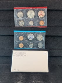 1968 P&D U.S. Mint Uncirculated Set Contains the 40% Silver Kennedy Half Dollar