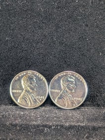 (2 Coins) 1943 P&D Lincoln Steel Cents