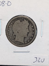 1908-O Silver Barber Quarter. Tough New Orleans Mint.?