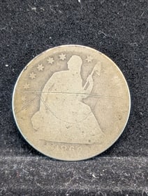 1860-S Seated Liberty Half Dollar (Scratched)