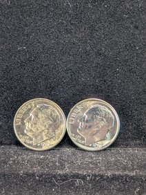 (2) 1955-D Roosevelt Silver Dimes BU - 90% Silver