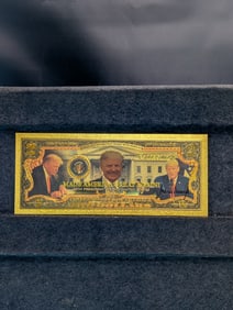 Trump $2 Dollar Bill (Make America Great Again), Layered in 23K Gold , New, Novelty