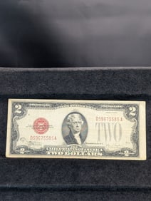 1928F Red Seal 2 Dollar Bill. Really nice shape with no tears or writing.??