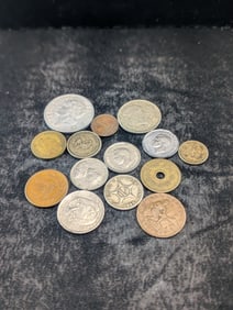 Lot of Fourteen Assorted World Coins